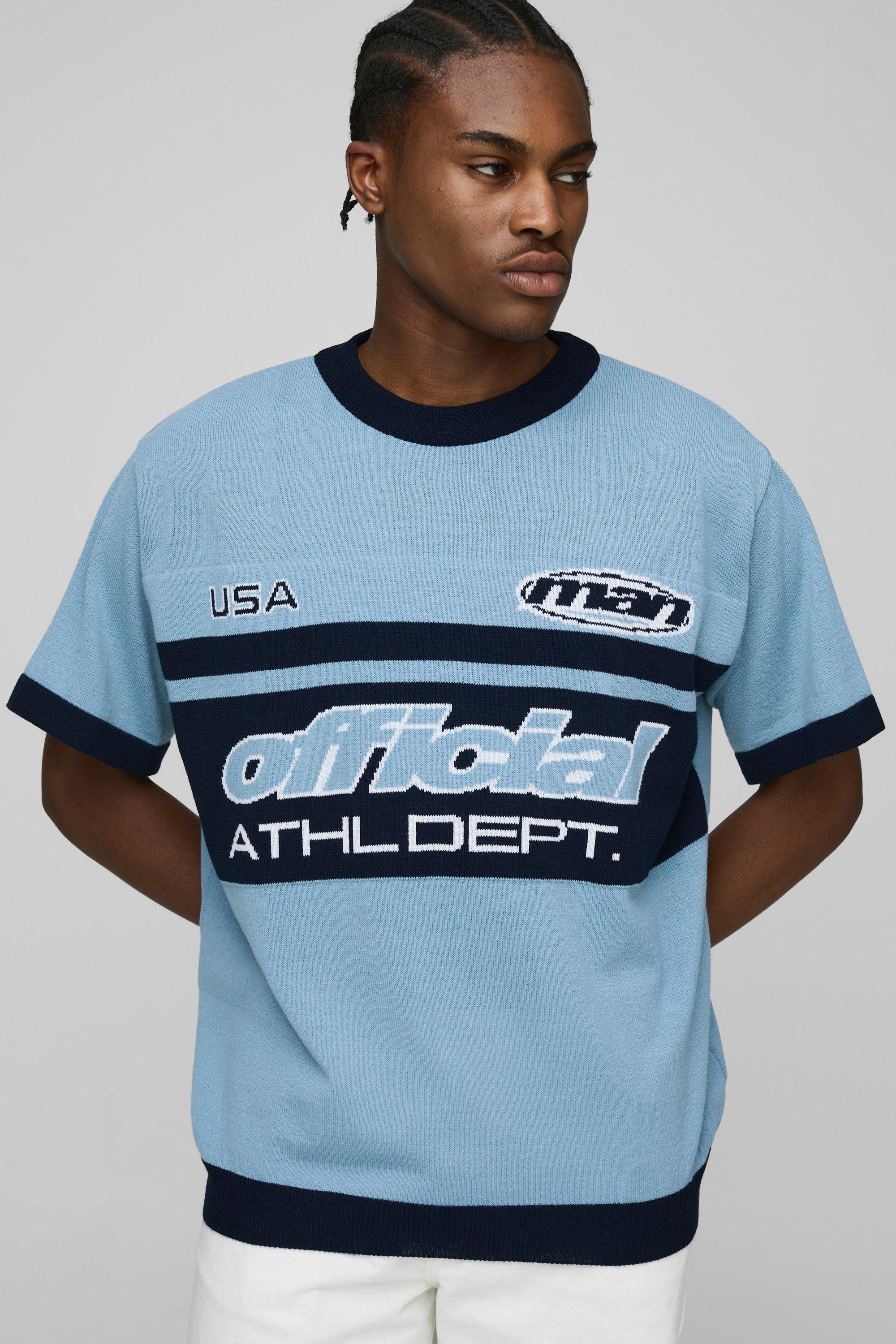 Regular Fit Moto Jacquard Knitted T-Shirt